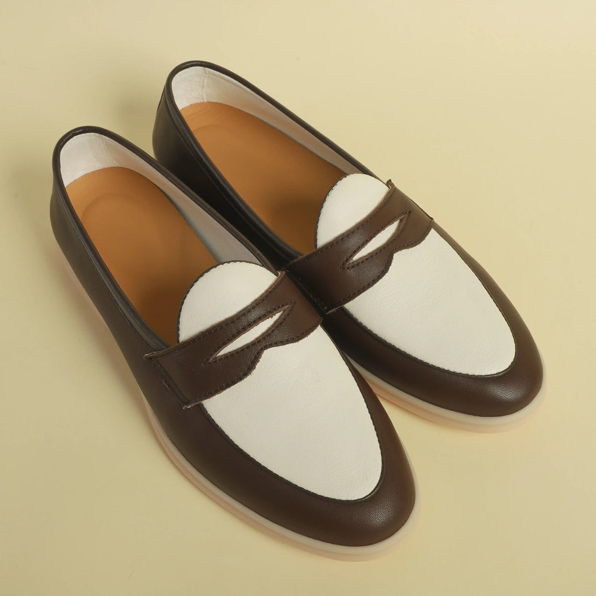 Mocassins Calder en cuir souple bicolore – vue 3