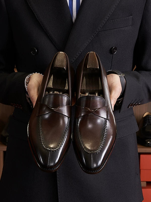 Mocassins Brixton en cuir cousu à surpiqûres – vue 7