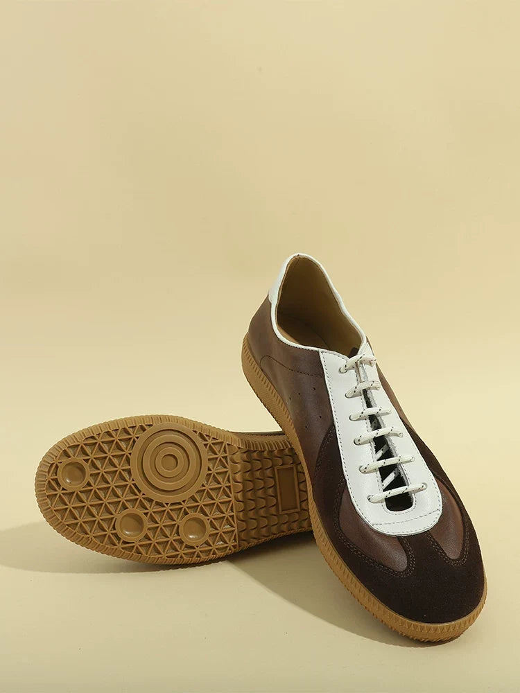 Sneakers Keller en cuir style German Trainer rétro – vue 10