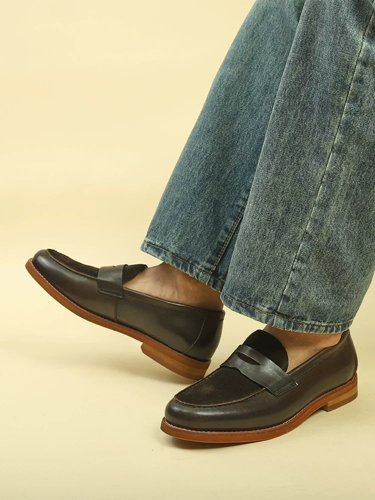 Mocassins Luca en daim souple multicolore – vue 1