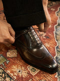 Richelieus Beaumont en cuir brogue cousus à perforations – vue 1