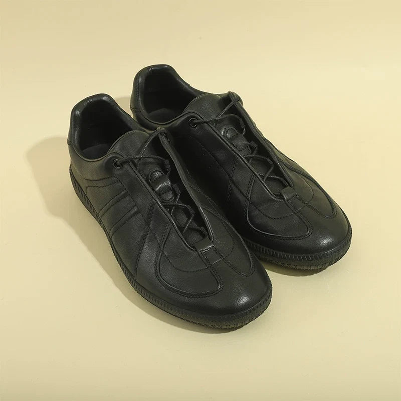 Sneakers Dorchester German trainer en cuir et daim – vue 2