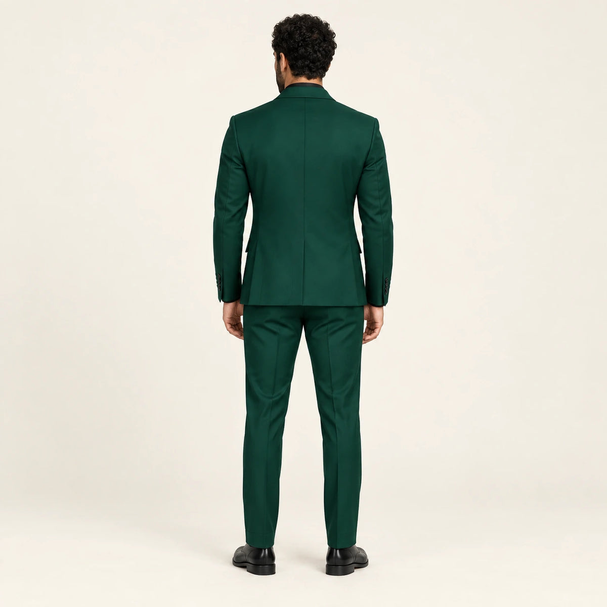 Costume formel coupe slim Vert — vue dos, mannequin ivaree-model-diversite-03, studio IVAREE