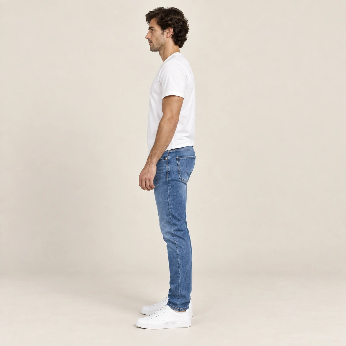 Jean bleu, profil dans le studio IVAREE
