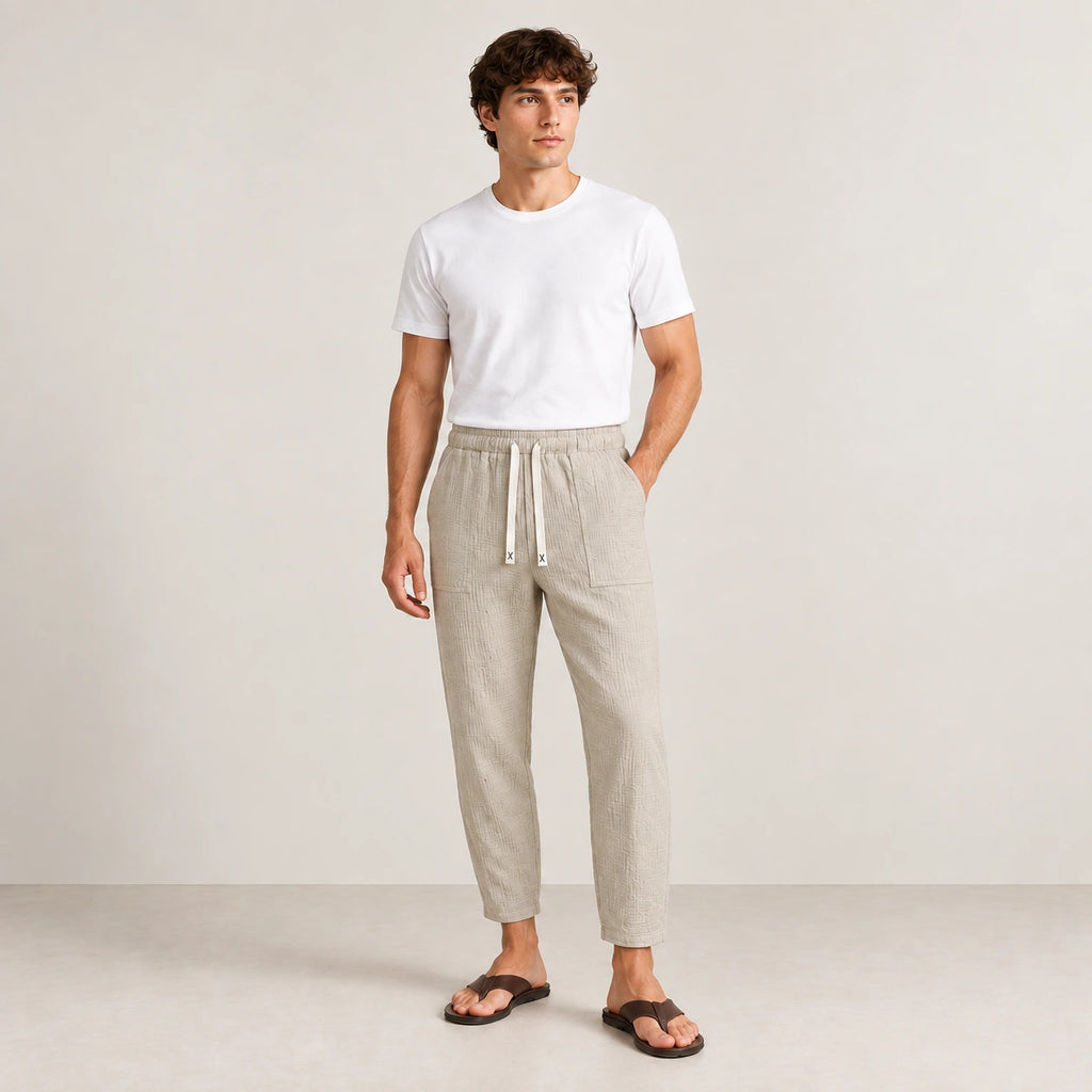 Jogger kaki, pose dans le studio IVAREE