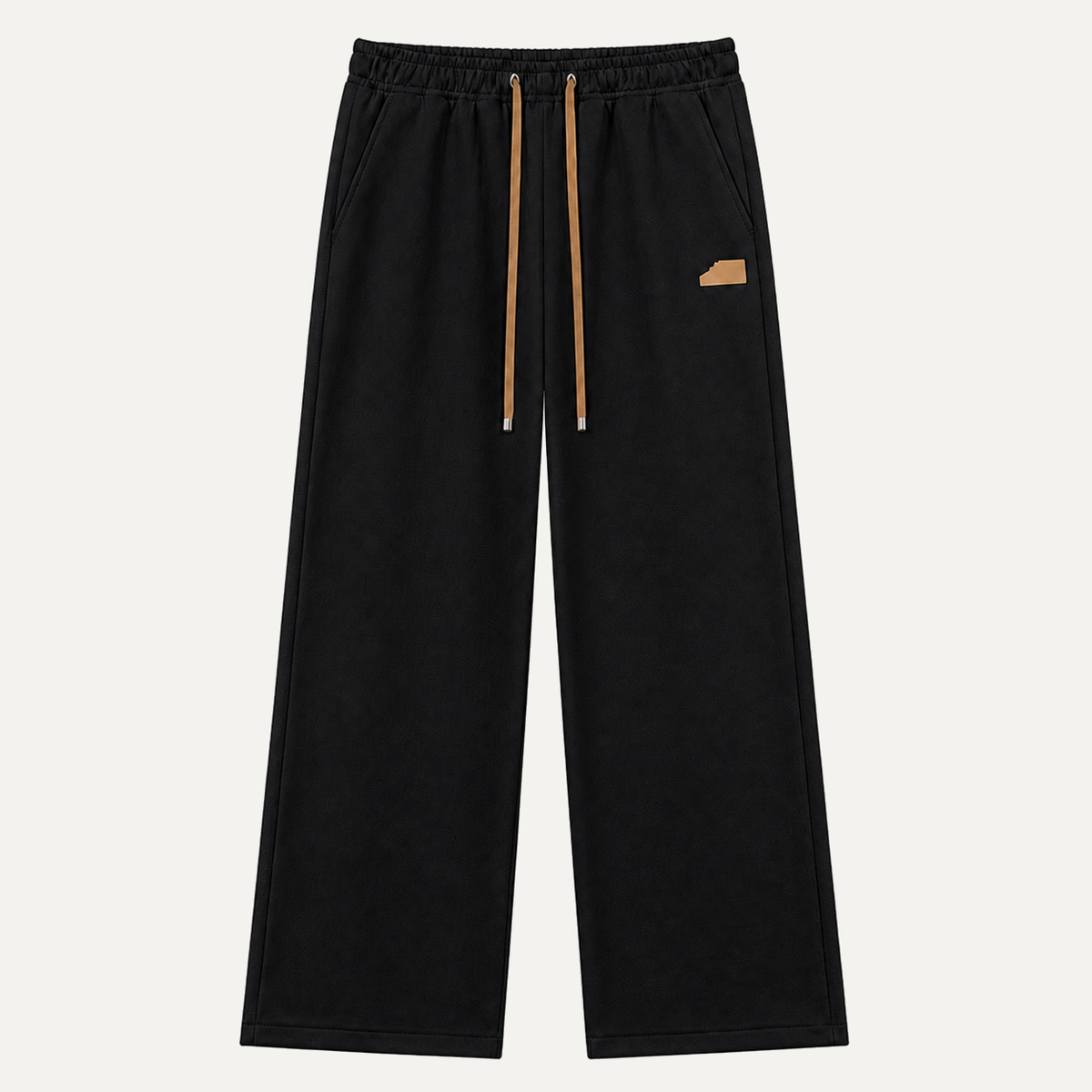 Pantalon à cordon Noir packshot droit