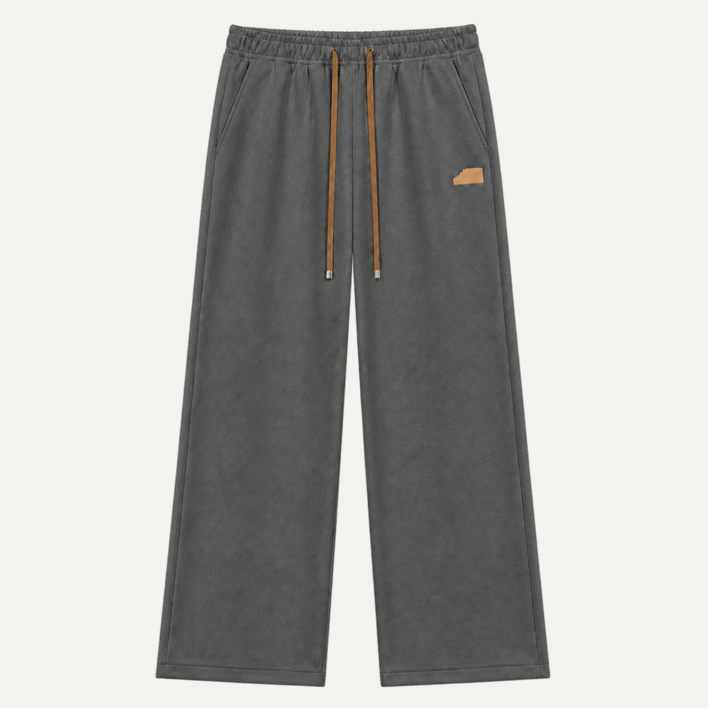 Pantalon à cordon Gris anthracite packshot droit
