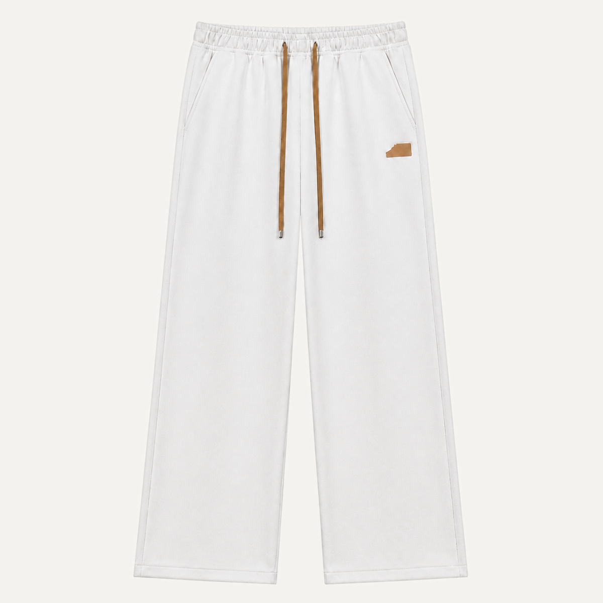 Pantalon à cordon Blanc packshot droit