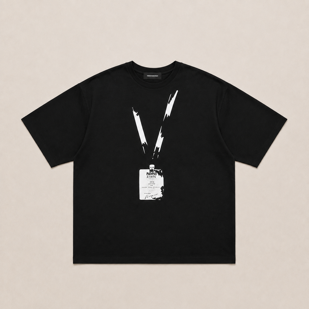 T-shirt noir graphique IVAREE — Packshot face