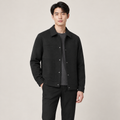 IVAREE — Veste-chemise en laine — Noir — vue portée de face