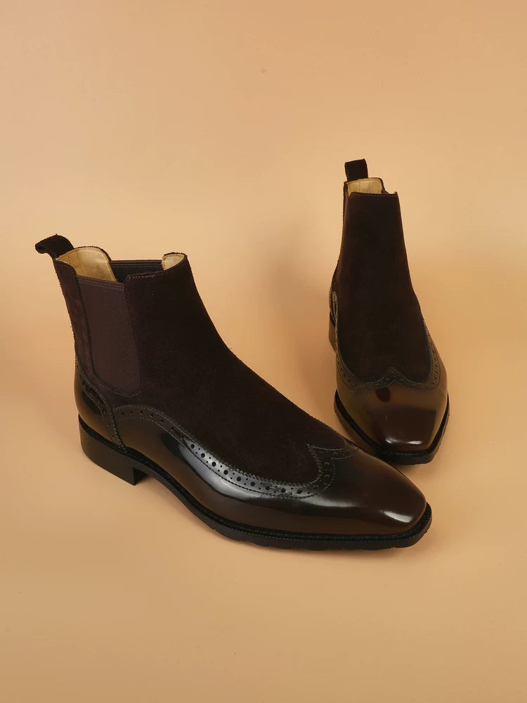 IVAREE — Bottines Chelsea Ewan en cuir brogue