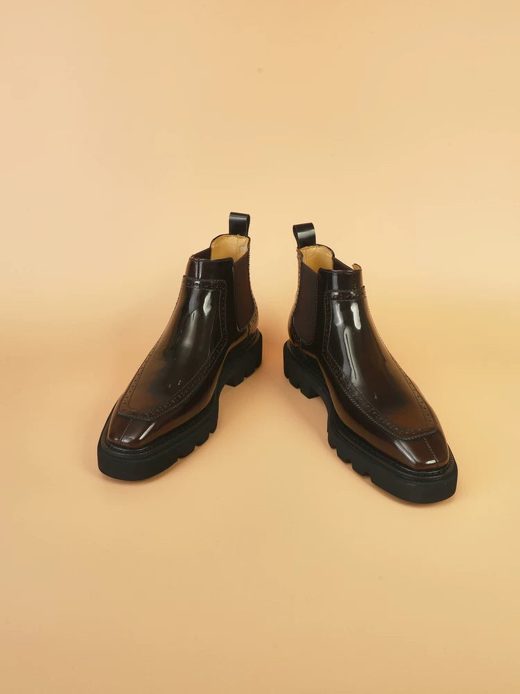 IVAREE — Bottines Chelsea Cael en cuir à semelle épaisse — vue 6
